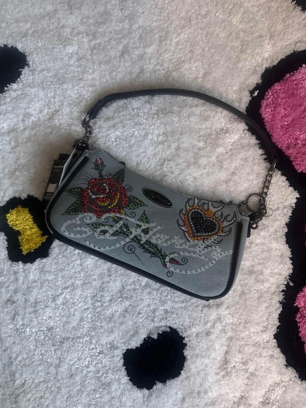 ED HARDY Denim Shoulder Bag